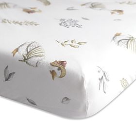 Cotton Fitted Sheet with Elastic - Little Geese (120x60 cm)