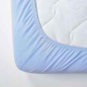 Cotton sheet 120x60 cm - light blue