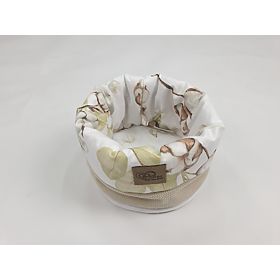 Diaper storage basket - Cotton flowers