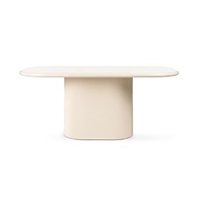 Dining Table Modesto 180 cm, Light Beige, Glossy