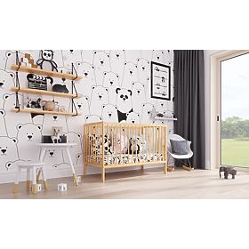 Dominik Baby Crib 120 × 60 cm – Natural, Lettino