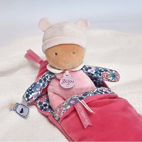 Doudou Jolijou Baby in Swaddle Blanket 20 cm