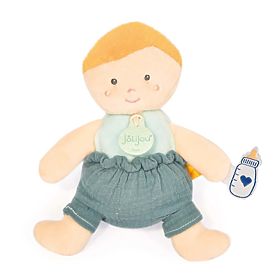 Doudou Jolijou Doll 18 cm Green, Doudou Jolijou Paris