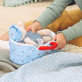 Doudou Jolijou Doll in Blue Carrying Bag 20 cm, Doudou Jolijou Paris