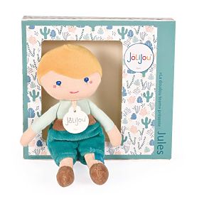 Doudou Jolijou Doll Jules 16 cm Green, Doudou Jolijou Paris
