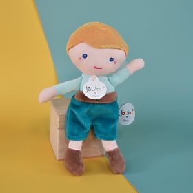 Doudou Jolijou Doll Jules 16 cm Green, Doudou Jolijou Paris