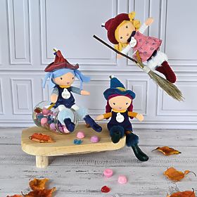 Doudou Jolijou Fabric Dolls Witches 24 cm, Doudou Jolijou Paris