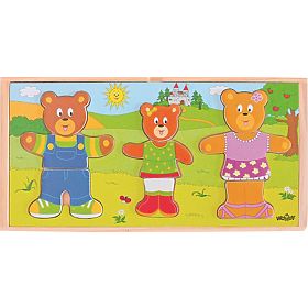 Dress-Up Puzzle Happy Bear Family, Woodyland Woody