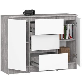 Dresser K100 2D 3SZ Concrete / White