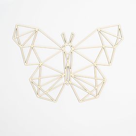 Wooden geometric painting - Butterfly - different colors, Elka Design