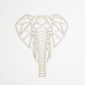 Wooden geometric painting - Elephant - different colors, Elka Design