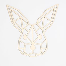 Wooden geometric painting - Hare - different colors, Elka Design