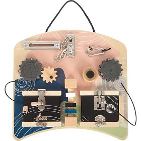 Educational Board with Locks and Buttons