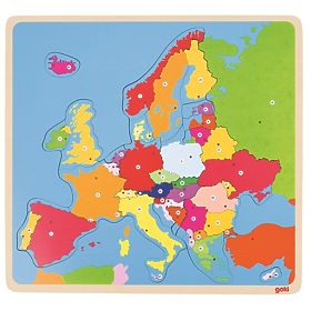 Educational Puzzle Map of Europe - Wooden Puzzle