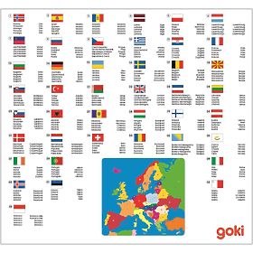 Educational Puzzle Map of Europe - Wooden Puzzle