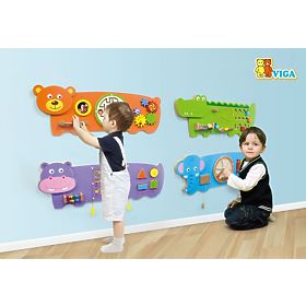 Educational toy on the wall - Hippopotamus