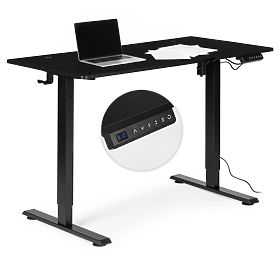 Electric Adjustable Desk 120x60 cm Height Adjustable 72-117 cm Black ModernHome