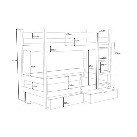 Elegant Bunk Bed - White