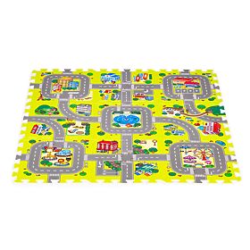 Foam Mat for Children City 9 Pieces 90.5x90.5 cm IPLAY