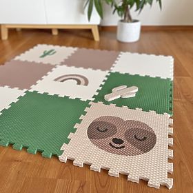 Foam Puzzle 9 Pieces - Sloth and Rainbow, VYLEN