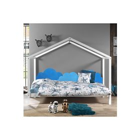 Foam protection for the wall behind the bed Clouds - blue
