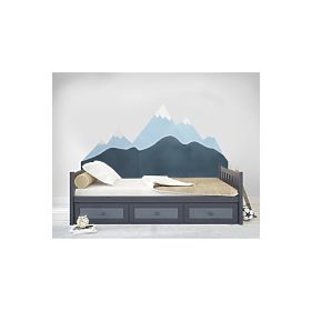 Foam protection for the wall behind the bed Mountains - blue