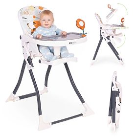 Folding Children's High Chair with Toys ECOTOYS