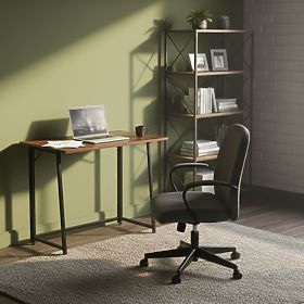 Folding Computer Desk 80x45 cm Laptop Table Loft Dark Walnut ModernHome