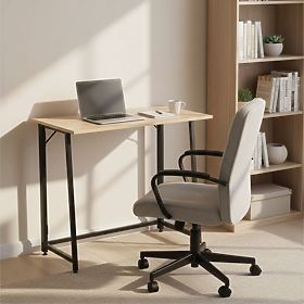 Folding Computer Desk 80x45 cm Laptop Table Loft Light Oak ModernHome