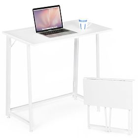 Folding Computer Desk 80x45 cm Laptop Table White ModernHome