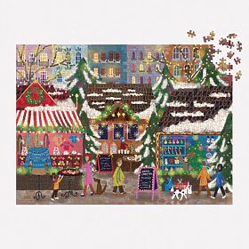 Galison Foil Puzzle Joy Laforme Christmas Markets 1000 Pieces