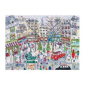 Galison Foil Puzzle Michael Storrings Christmas Paris 1000 Pieces