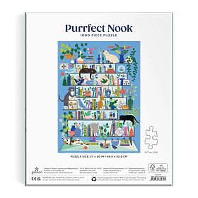 Galison Puzzle Cat Library 1000 Pieces