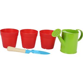Garden set with flower pots