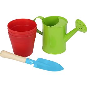 Garden set with flower pots