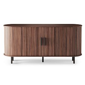 Gliss Dresser, Rounded, Slats, Dark Walnut, lectus