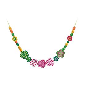 Green Bead Set Flowers