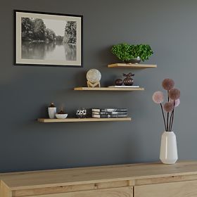 Hanging Shelves TOBI 3P OAK ARTISAN