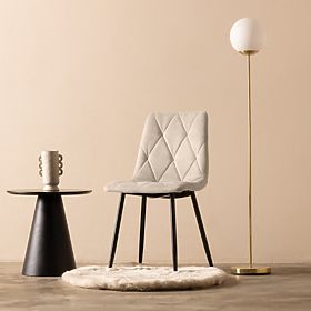 Hesta Chair, Beige/Black Legs