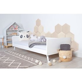 Hexagon upholstered panel - cream