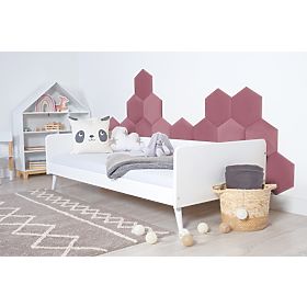 Hexagon upholstered panel - pink