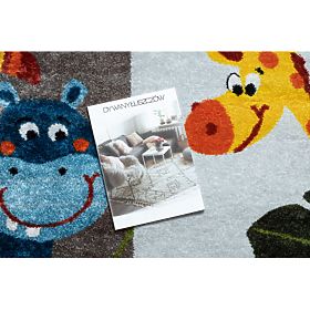 JUNIOR 51858.802 Washing Mat Animals, Africa for Children Non-slip - Grey, F.H.Kabis