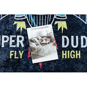 JUNIOR 52069.801 Washing Mat Space Rocket for Kids Anti-Slip - Black, F.H.Kabis