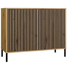 KAMARO 2D SLIM ARTISAN OAK Grooved Front Sideboard