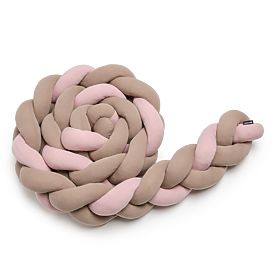 Knitted Bumper - Pink and Brown