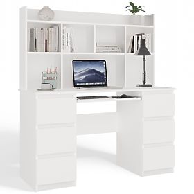 KUBA Desk + Top Unit Set WHITE