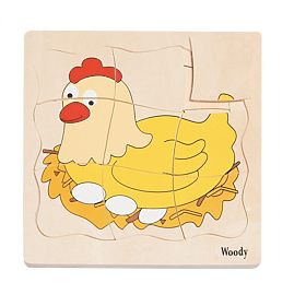 Layered Puzzle Life of a Hen
