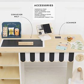 Le Toy Van Market Stall with Cash Register and Accessories