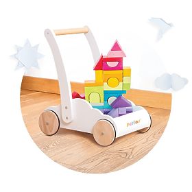 Le Toy Van Petilou Walker with Rainbow Blocks