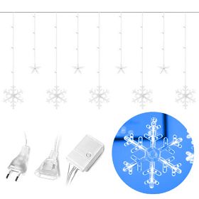 Light Chains Snowflakes and Stars Christmas Lighting Curtain 138LED